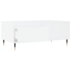 Vidaxl Konferenčný stolík biely 90x50x36,5 cm spracované drevo
