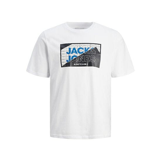 Jack&Jones Pánske tričko JCOLOGAN Standard Fit 12242492 white