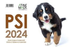 Kalendár 2024 Psy, stolné, týždenné, 225 x 150 mm