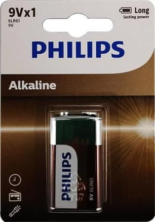 Philips Batéria 6LR61A1B/10 Alkalická 9V 1ks