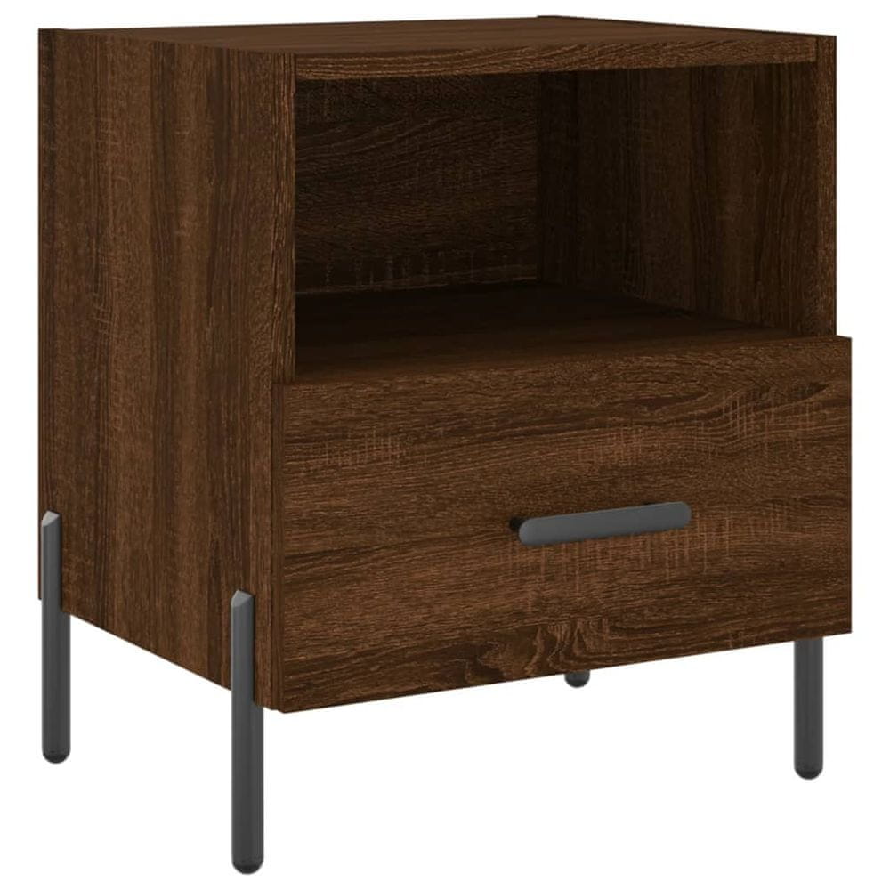 Vidaxl Nočný stolík hnedý dub 40x35x47,5 cm kompozitné drevo