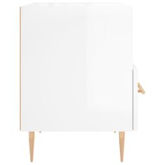 Vidaxl Nočné stolíky 2 ks lesklé biele 40x35x47,5 cm kompozitné drevo