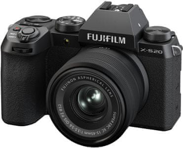 skvelý bezzrkadlový fotoaparát fujifilm x s20 vynikajúce snímky vysoko kvalitné videá výborný pre vlogovanie a streamovanie wifi Bluetooth hdmi usb