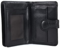 VegaLM UNISEX moderná kožená peňaženka v čiernej farbe