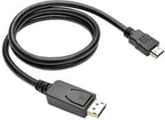 C-Tech kábel DisplayPort/HDMI, 3m, čierna