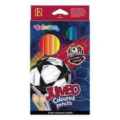 Colorino Pastelky trojhranné JUMBO - Futbal (12 farieb)