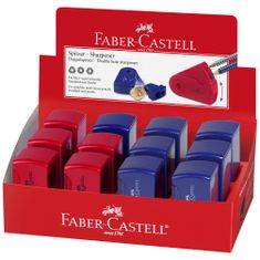 Faber-Castell Strúhadlo Sleeve bezpečnostné duo červená/modrá