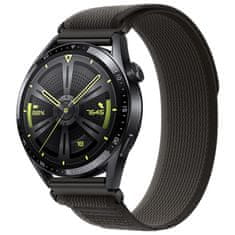 BStrap Velcro Nylon remienok na Huawei Watch 3 / 3 Pro, black