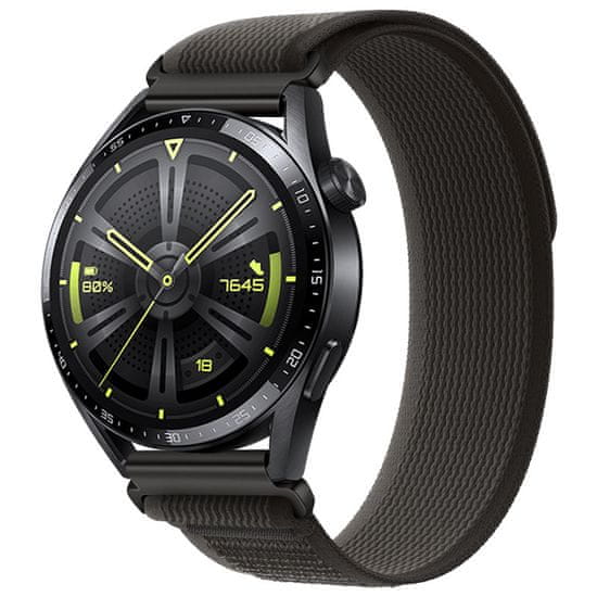 BStrap Velcro Nylon remienok na Huawei Watch GT/GT2 46mm, black