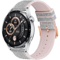 BStrap Glitter remienok na Samsung Galaxy Watch 3 41mm, silver