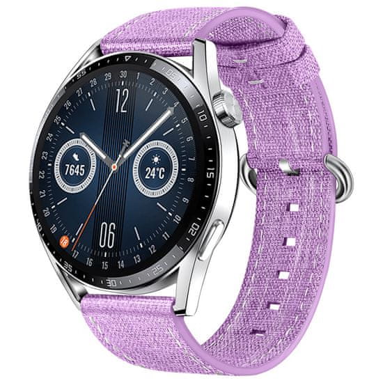 BStrap Denim remienok na Huawei Watch GT/GT2 46mm, purple