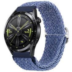 BStrap Braid Nylon remienok na Samsung Galaxy Watch Active 2 40/44mm, blue white