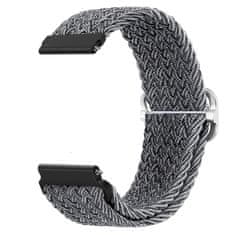 BStrap Braid Nylon remienok na Huawei Watch 3 / 3 Pro, gray black