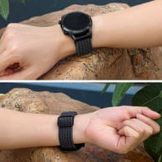BStrap Braid Nylon remienok na Samsung Galaxy Watch 3 41mm, black
