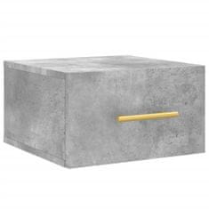 Vidaxl Nástenný nočný stolík betónovo sivý 35x35x20 cm