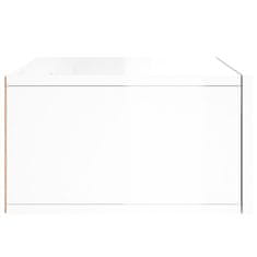 Vidaxl Nástenný nočný stolík lesklý biely 35x35x20 cm