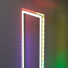 PAUL NEUHAUS LEUCHTEN DIREKT aj s JUST LIGHT LED stojacie svietidlo strieborná farba, nožný vypínač, stmievateľné Sidelight RGB Rainbow 2700-5000K LD 14640-55