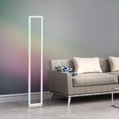 PAUL NEUHAUS LEUCHTEN DIREKT aj s JUST LIGHT LED stojacie svietidlo strieborná farba, nožný vypínač, stmievateľné Sidelight RGB Rainbow 2700-5000K LD 14640-55