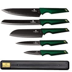 Berlingerhaus Súprava nožov s nepriľnavým povrchom 6 ks Emerald Collection s magnetickým držiakom