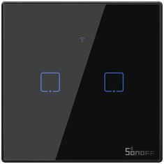 Sonoff Chytrý vypínač WiFi + RF 433 T3 EU TX (2-channel) čierna