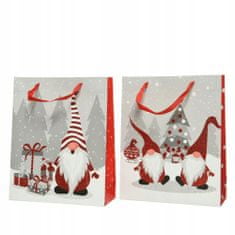 Kaemingk Vianočná darčeková taška odtiene sivej 42 cm