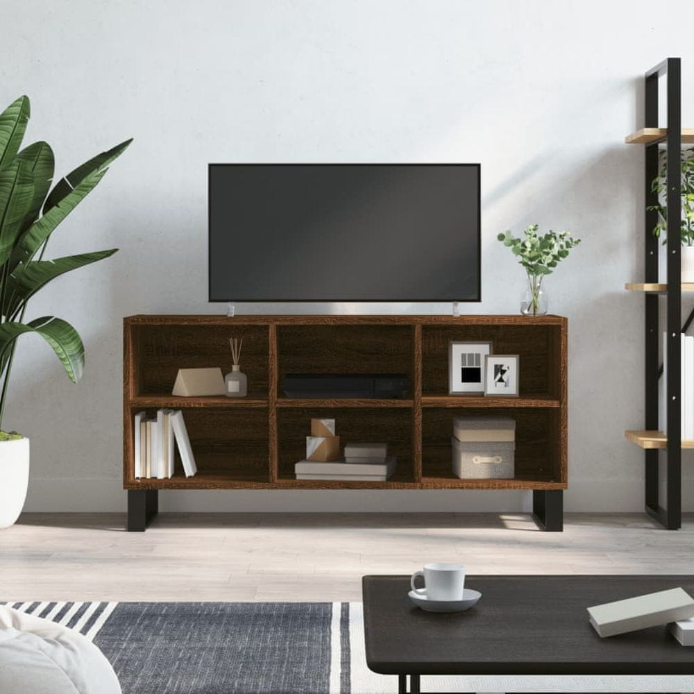 Vidaxl TV skrinka hnedý dub 103,5x30x50 cm kompozitné drevo