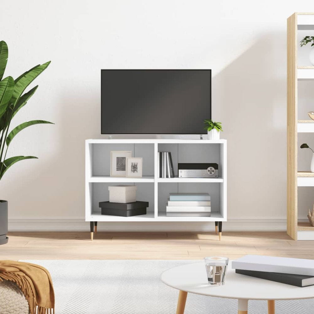 Vidaxl TV skrinka, biela 69,5x30x50 cm, kompozitné drevo