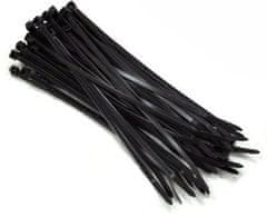 Dedra Pevné čierne káblové pásky 140 x 2,5 mm 100 ks