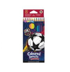 Colorino Pastelky trojhranné - Futbal (12 farieb)