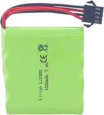YUNIQUE GREEN-CLEAN 1 ks nabíjateľná batéria 7.4V 1000mah SM-4P s nabíjacím káblom USB pre DE36W DE65 NO.1809 RC model lezeckého auta