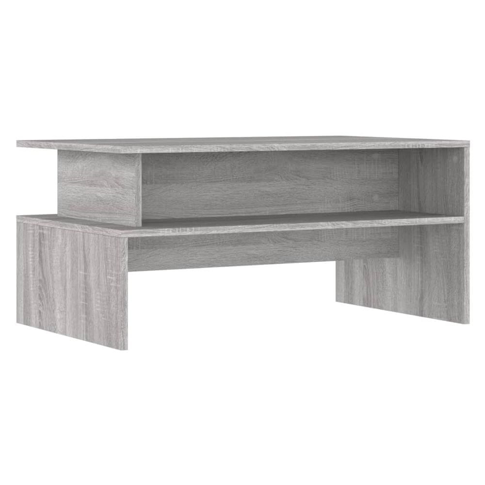 Vidaxl Konferenčný stolík sivý dub sonoma 90x55x42,5 kompozitné drevo