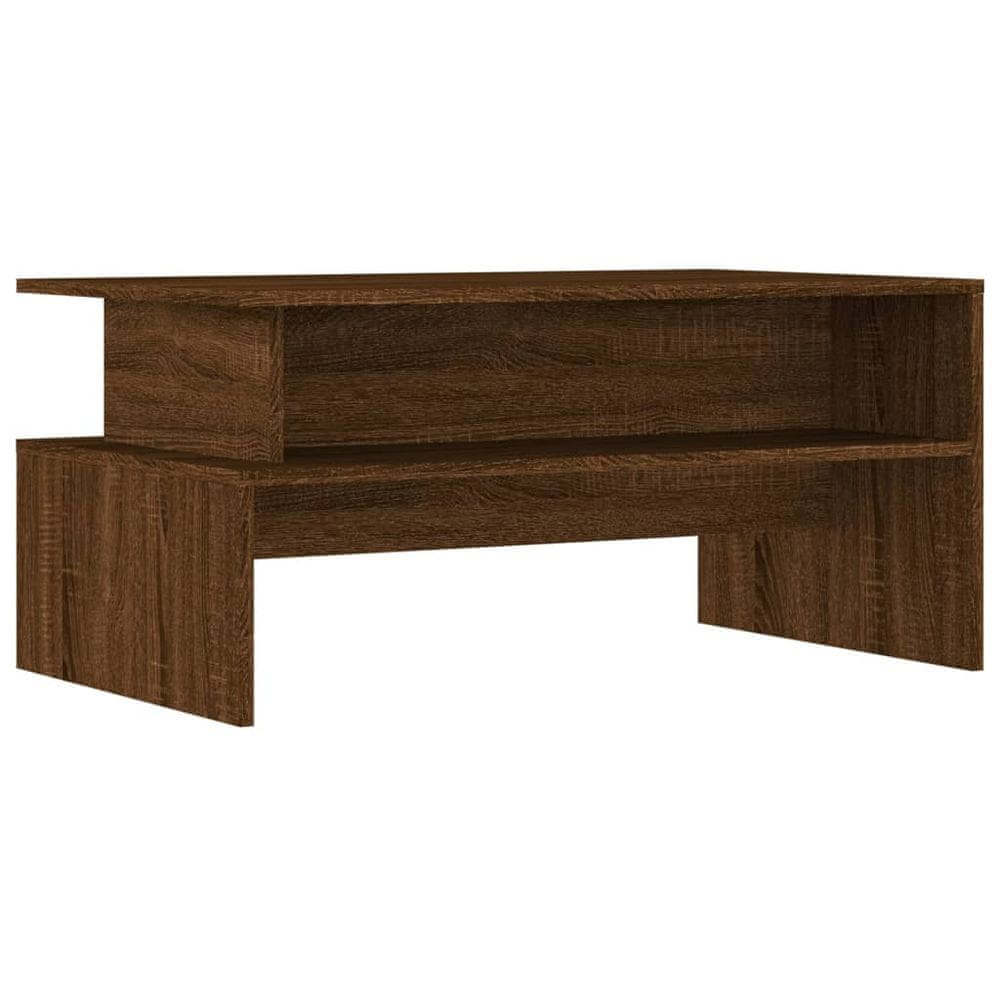 Vidaxl Konferenčný stolík hnedý dub 90x55x42,5 cm kompozitné drevo