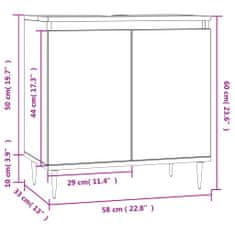 Petromila vidaXL Kúpeľňová skrinka biela 58x33x60 cm kompozitné drevo