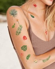 Vodeodolné dočasné tetovačky Tropické rastliny mix