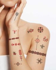 TATTon.me Vodeodolné dočasné tetovačky Ľudové vzory mix