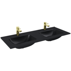 Elita Skappa Duo, nábytkové umývadlo 120,8x46x1,8 cm, čierna matná, ELT-146075