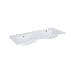 Elita Skappa Duo, nábytkové umývadlo bez otvoru 120,8x46x1,8 cm, biela lesklá, ELT-146034