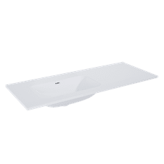 Elita Skappa, nábytkové umývadlo bez otvoru (80+40)x46x2 cm, ľavé, biela lesklá, ELT-146038