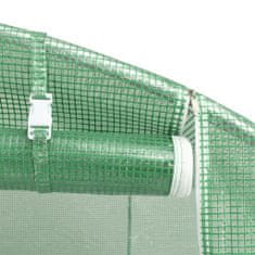 Vidaxl Fóliovník s oceľovým rámom zelený 72 m² 18x4x2 m
