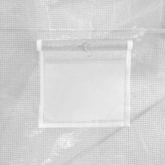 Vidaxl Fóliovník s oceľovým rámom biely 4 m² 2x2x2 m