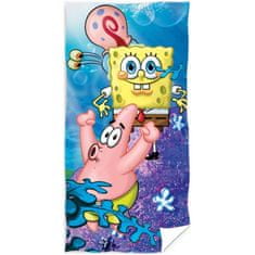 Carbotex Detská plážová osuška SpongeBob s Garym a Patrikom