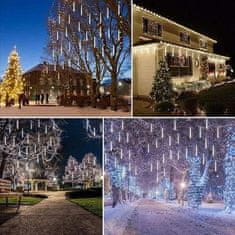 HOME & MARKER® Dekoratívne vonkajšie LED svetlá – biely padajúci sneh (8 žiaroviek) | LIGHTFALL