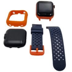 Klarion Detské modro-oranžové 4G smart hodinky KLT3-2023