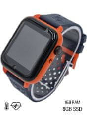 Klarion Detské modro-oranžové 4G smart hodinky KLT3-2023
