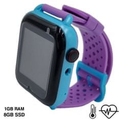 Klarion Detské fialovo-tyrkysové 4G smart hodinky KLT3-2023