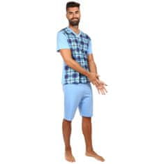 Foltýn Pánske pyžamo nadrozmer modré (FPKN13) - veľkosť XXXL