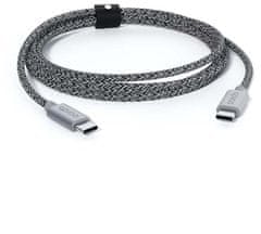 EPICO kábel USB-C - USB-C, opletený, 60W, 1.2m, šedá