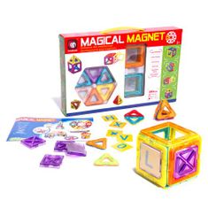 KIK Farebné magnetické bloky MAGICKÝ MAGNET 20ks KX9679