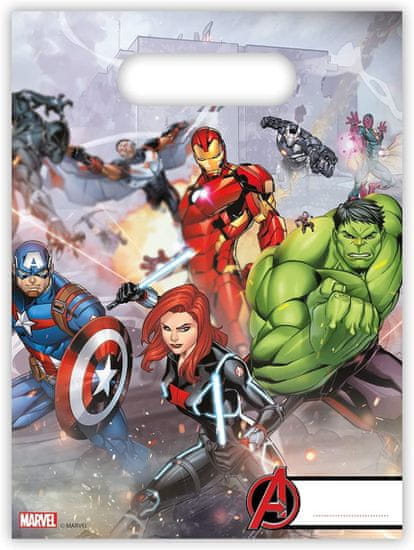 Párty plastové tašky Avengers - 6 ks