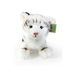 Rappa Plyšový tiger biely sediaci